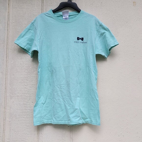 Simply Southern  blue Giraffe graphic short sleeve cotton T Shirt size small - Picture 1 of 5